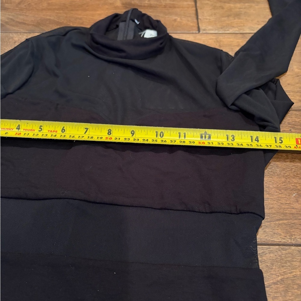Elegant Black Sheer Mesh Sleeve Dress by Petal and Pup - Picture 4 of 6